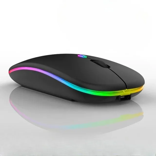 Štýlová bezdrôtová myš s osvetlením LED