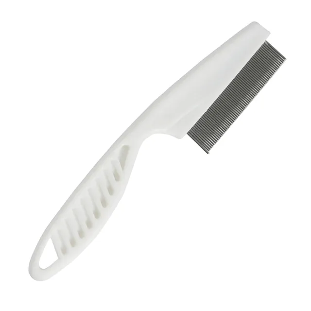 Stainless steel flea comb for pets Coat for lice with handle Coat for dog and cat care Comb for flea and egg comb 14 cm