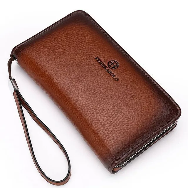 Luxury men's wallet with phone compartment
