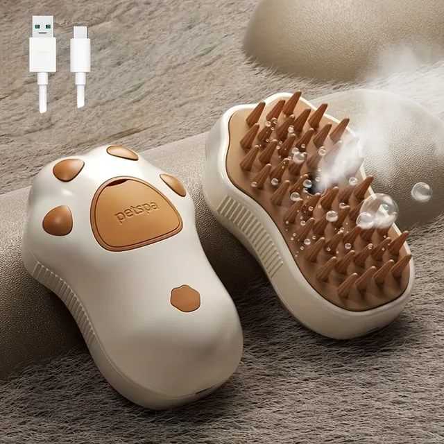 Electric steam brush for pet care