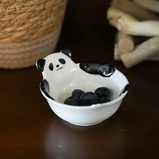 Bol ceramic pentru sosuri în formă de panda drăguță - ideal pentru iubitorii de sushi