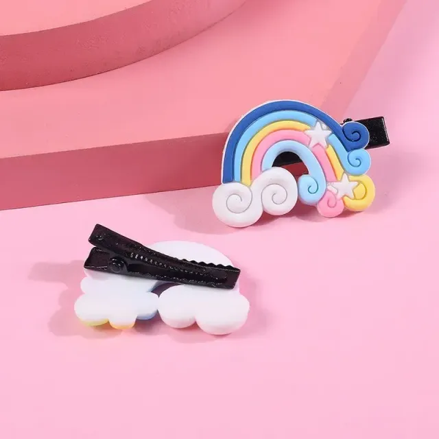 Cute clips for small coolers with silicone decoration - several variants of motif