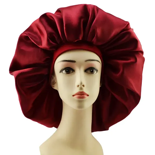 Luxusná čiapka na vlasy z saténového materiálu - niekoľko variantov farieb a strihu