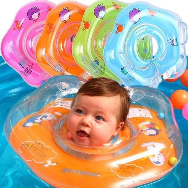 Bouée gonflable pour le cou pour le bain des bébés - 4 couleurs