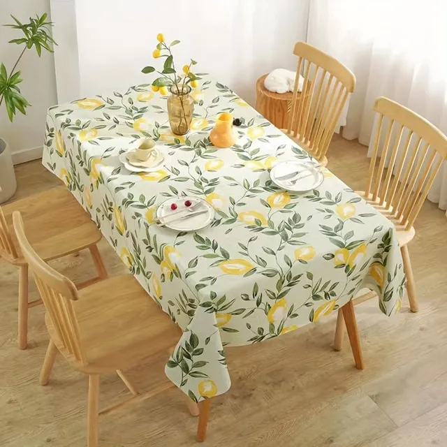 Waterproof and durable PVC tablecloth for dining table, folding table and living room