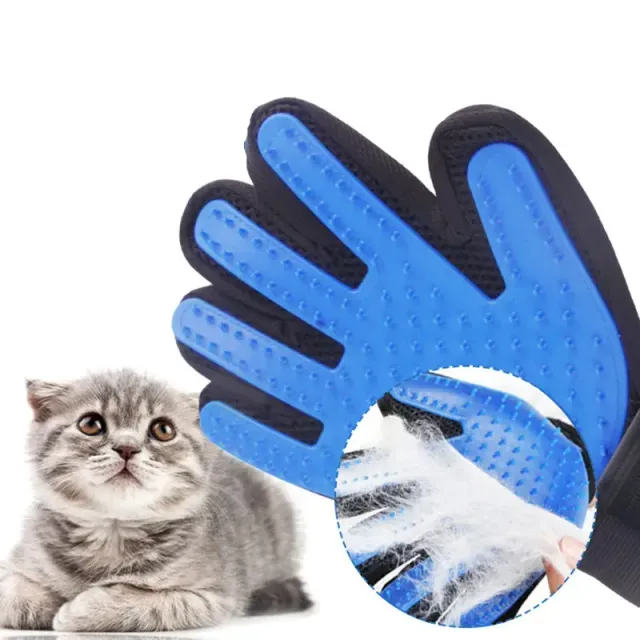 Double-sided gloves for cats and dogs to remove hair