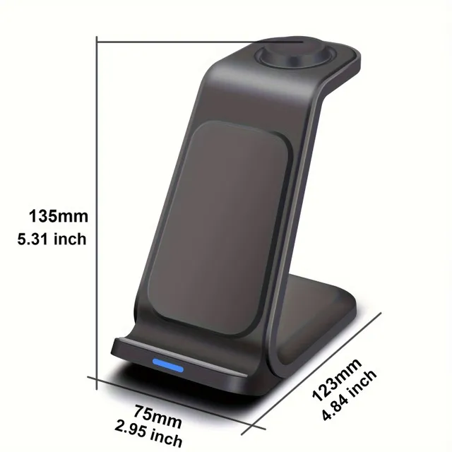 Samsung Wireless Charging Station - 3v1 Travel Charger for Galaxy (S23/S22/S21/Note20/Watch/Buds)