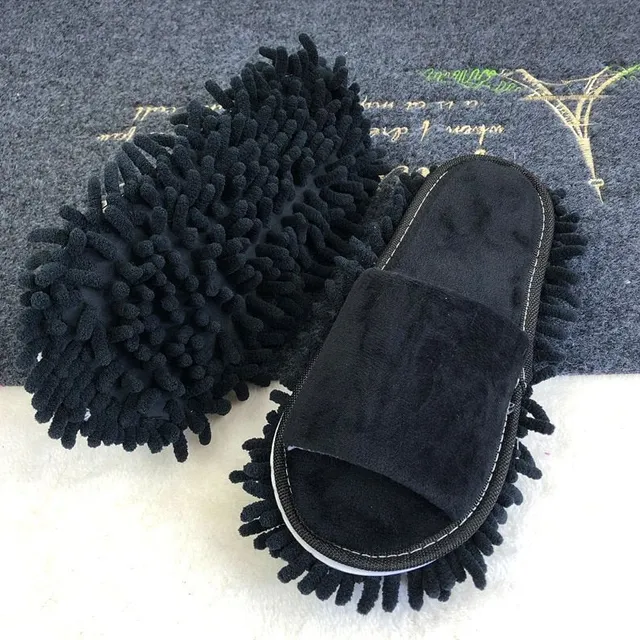 Practical cleaning slippers with special soles to simplify mopping