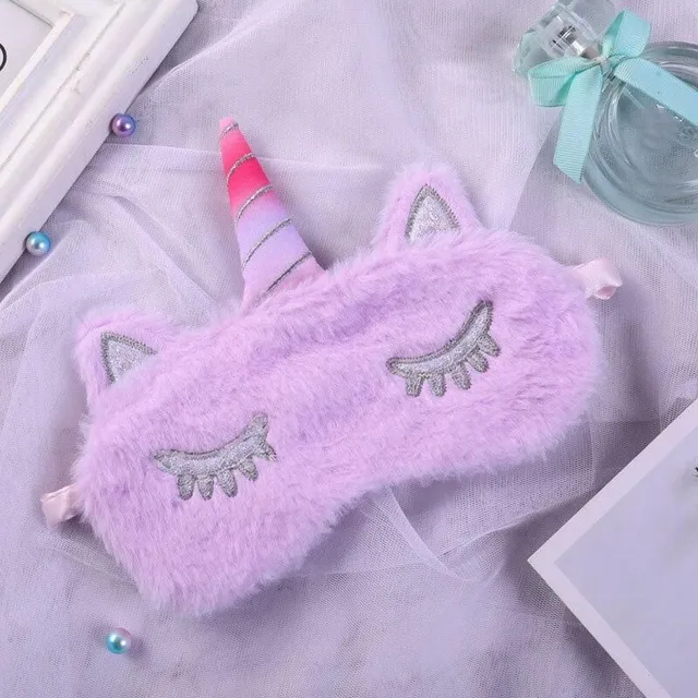 A mask for sleeping with a unicorn