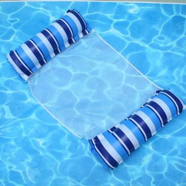 Foldable inflatable lounger for water