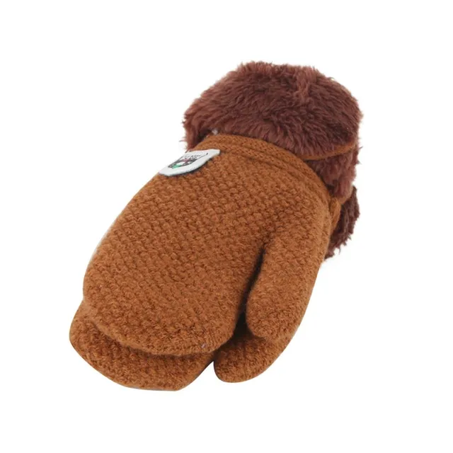 Children's knitted or crocheted gloves
