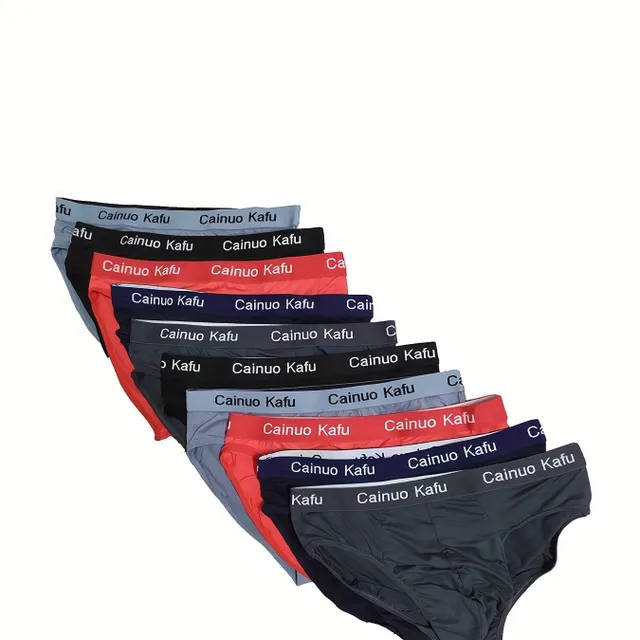10pcs/set Men's underwear with "Kafu" printing, cool - ideal for summer