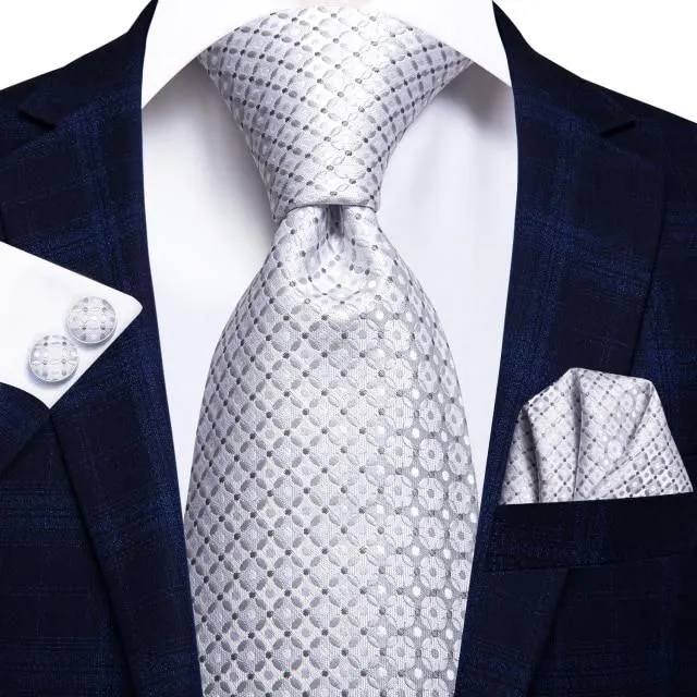 Luksusowy jedwabny krawat męski sn-3115
