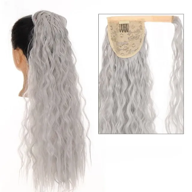 Women's long synthetic hair extensions for thickening hair