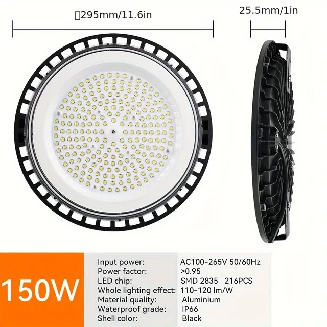 1ks LED Průmyslové Důlní Světlo DOB ​​Kulatý Vodotěsný Létající Talíř Světelný Baldachýn Sklad Dílna Osvětlení Továrny UFO Venkovní Osvětlení