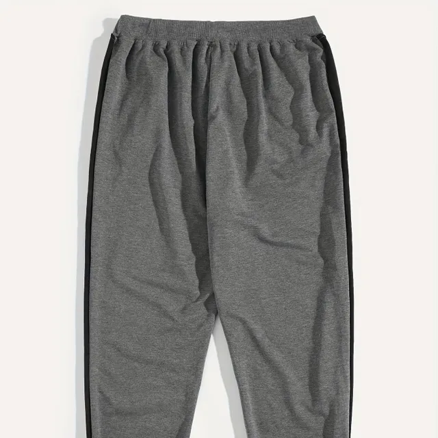 Pantalon de jogging pour homme léger à rayures avec poches latérales et cordon de serrage, Printemps/Automne