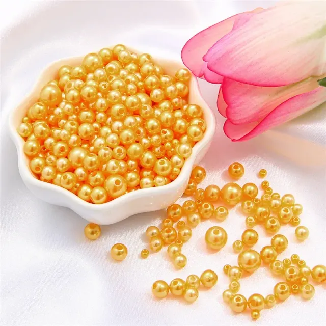 150pcs/Packaging Mix Sizes 3/4/5/6/8mm Beads With Hole Colorful Pearls Round acrylic Imitation Pearl DIY For Jewelry &amp; Handmade Work