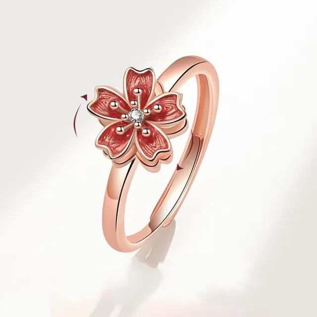 Fashion ring against stress for women with cute rotating design