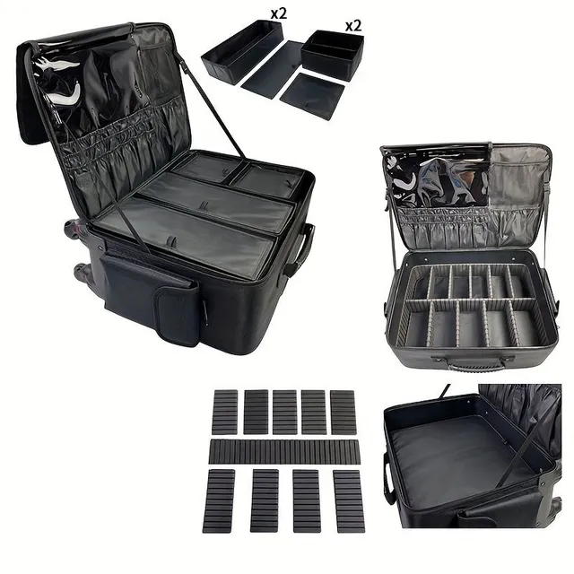 Professional luggage with large capacity and multifunctional cosmetic bag for travel