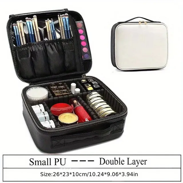 Nepromokavý cestovní kosmetický kufr s nastavitelnými přepážkami