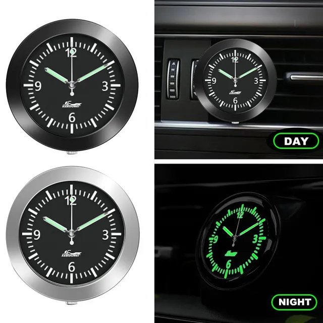 Luminous car clock