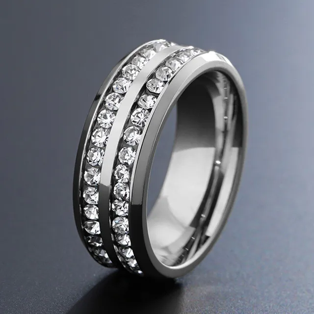 Men's elegant ring - fine pattern