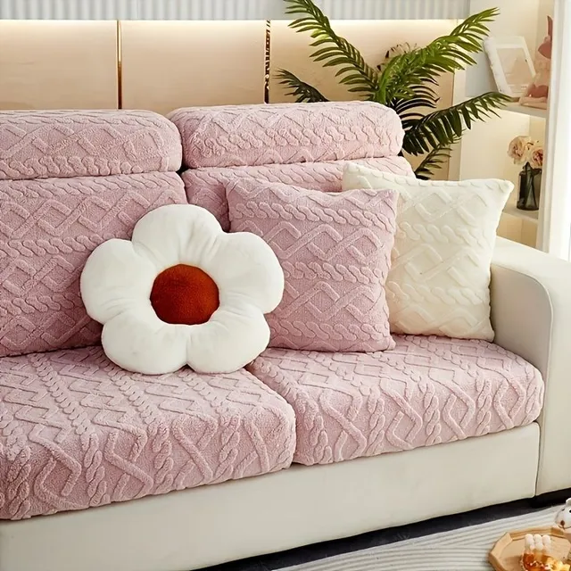 1ks Stretch Couch na pohovke s Proslip Base - Chráni Pillow Pohovky pred domom Domáce zvieratá, Deti a mačky - Zamat Couch na sedacích súpravách (prípad na vankúš)