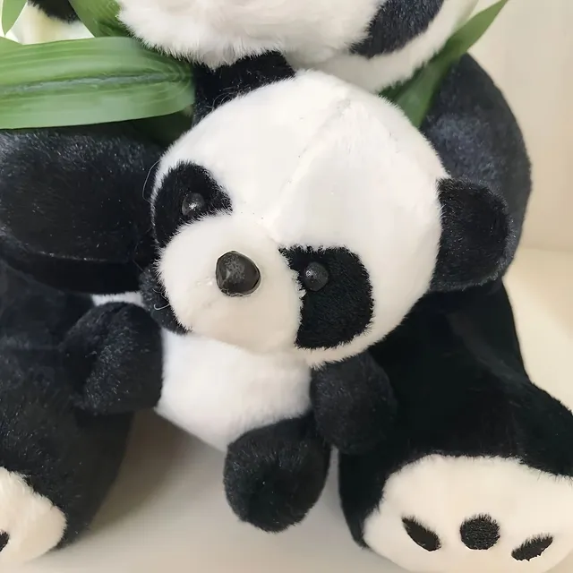 Pandas en peluche en bambou et bébés pandas - animaux de compagnie et coussins