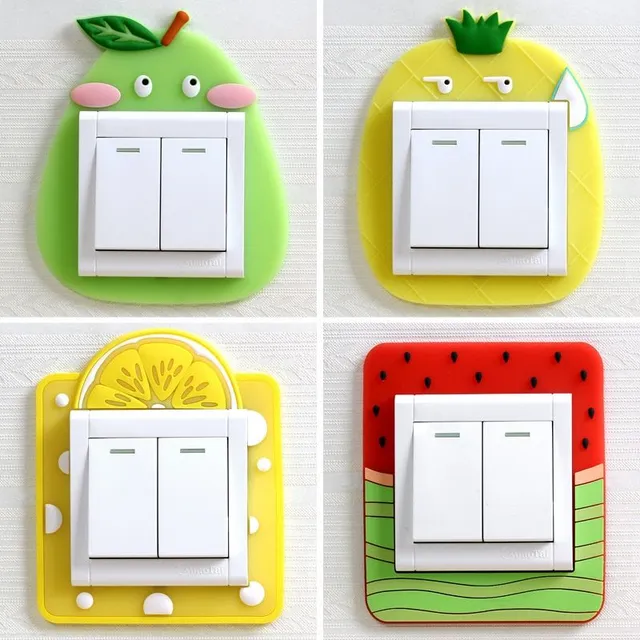 Silicone baby stickers on light switch