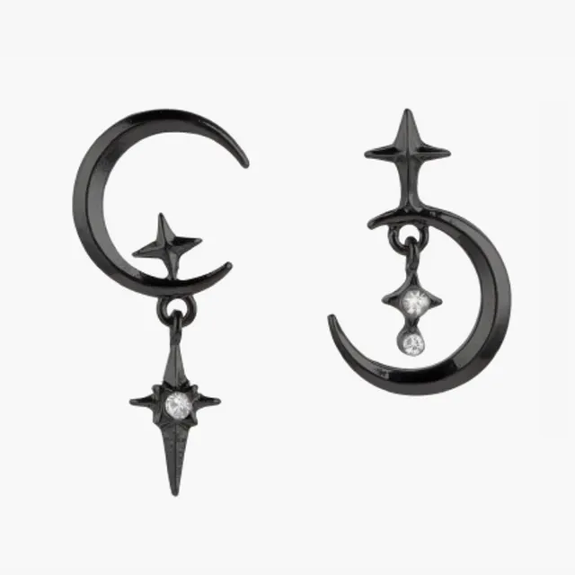 Earrings with star and crescent