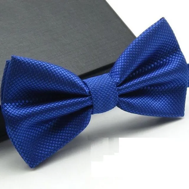 Krawat szydełkowy UNISEX Plaid - 19 kolorów modra
