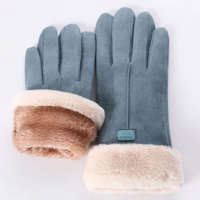 Mănuși de damă de lux cu căptușeală din lână Marika