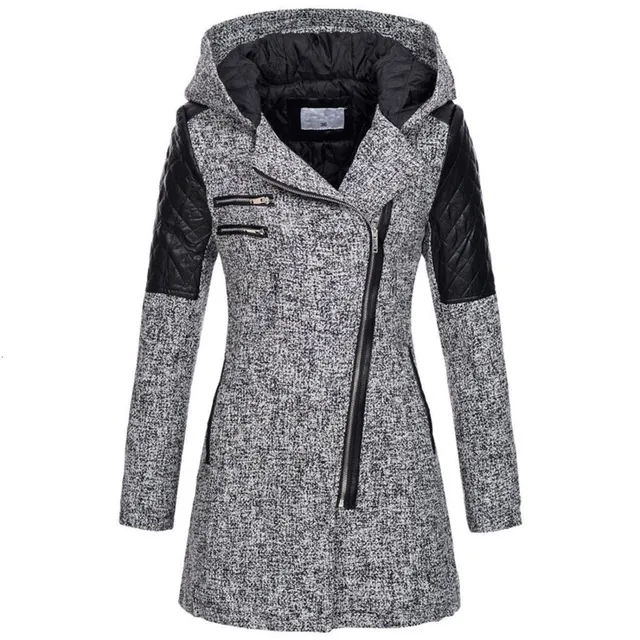 Women's autumn coat with hood Cortez