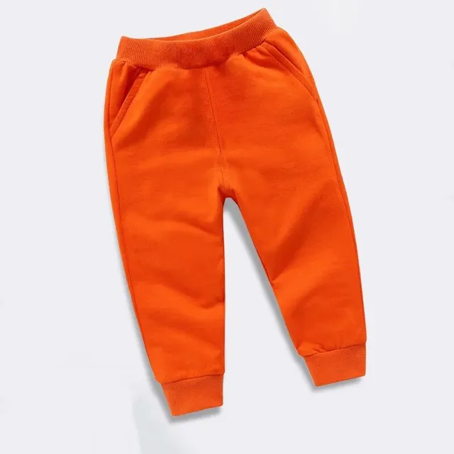 Boys casual comfortable fixed active sweatpants with elastic waist breathable sports pants for children Pink 24M