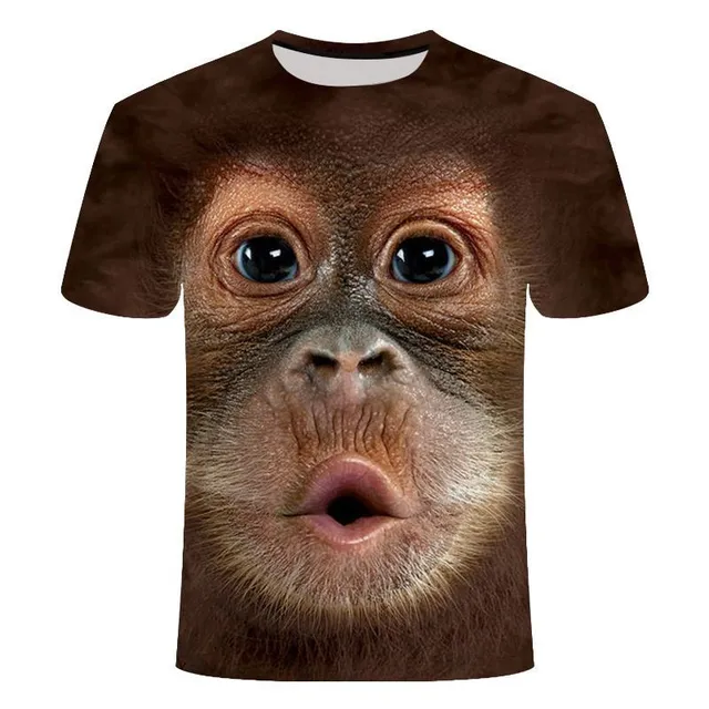 Letné pánske legrační tričko s motívmi zvierat