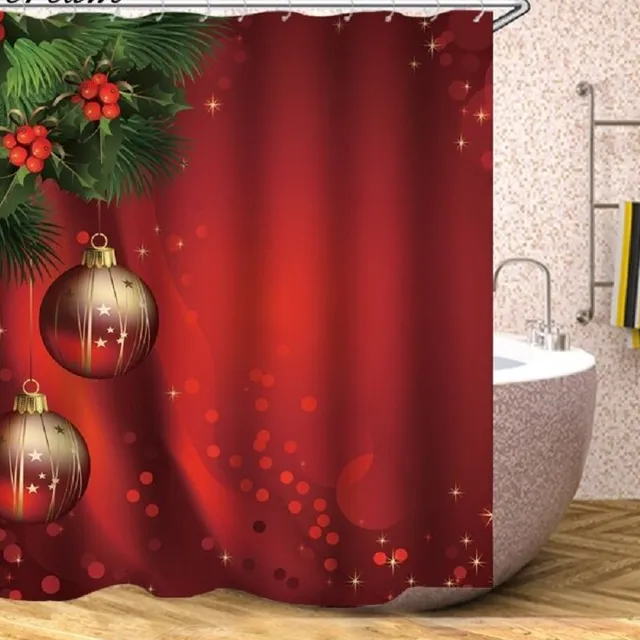 Christmas shower curtain C52