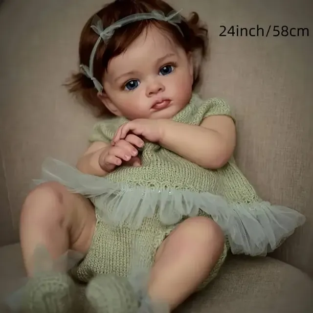 60cm Doll Reborn, Hand Painted Doll With Color Genesis, High Quality 3D Doll, Christmas Gift