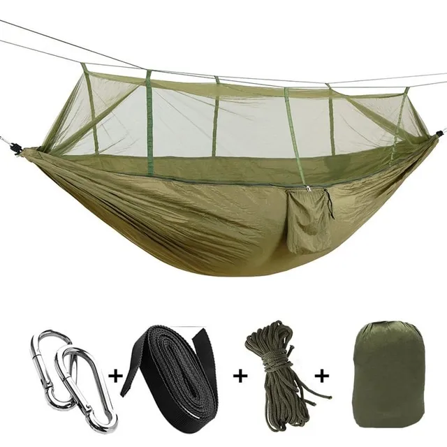 Tourist hammock with mosquito net