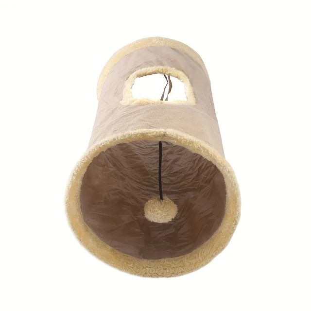 Felt folding tunnel for cats 2/3/4 ways - cozy and fun