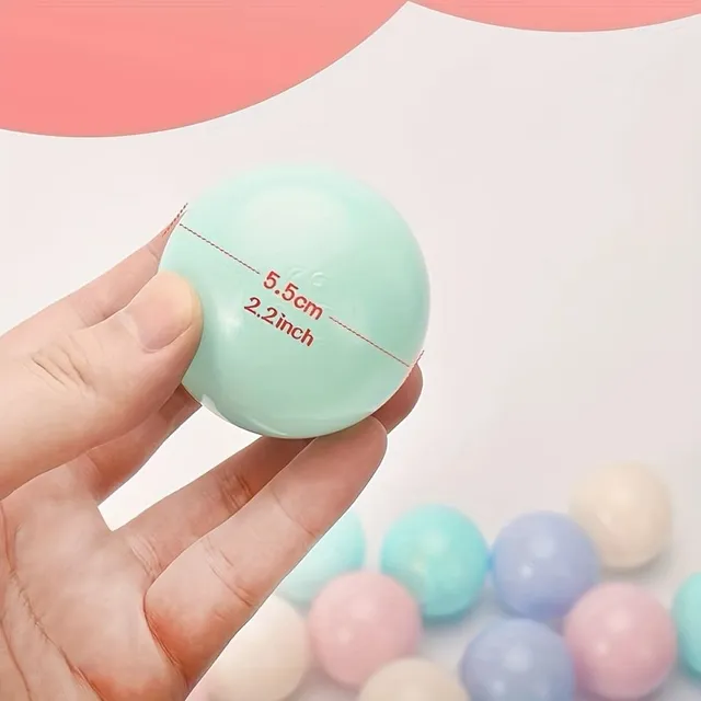 100 pièces de balles de piscine pour enfants en forme de macarons (3 couleurs) - en plastique alimentaire