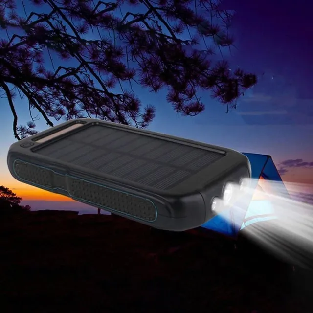 Solární powerbanka s LED displejem 30000 mAh