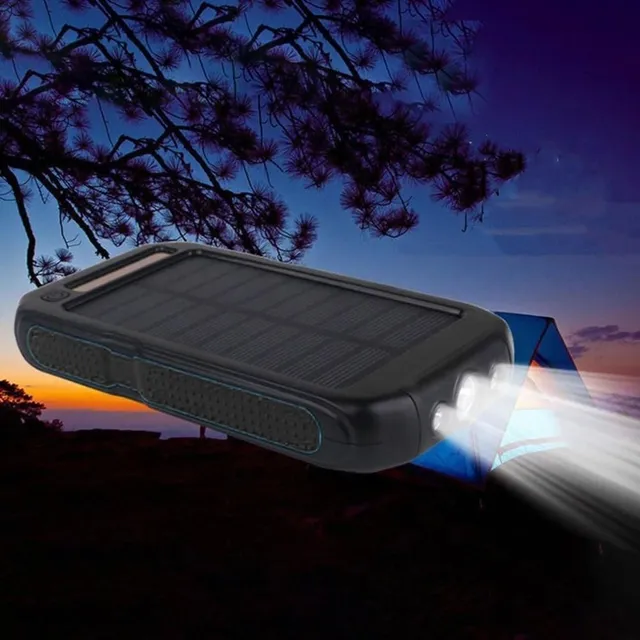 Solar PowerBank z wyświetlaczem LED 30000 mAh