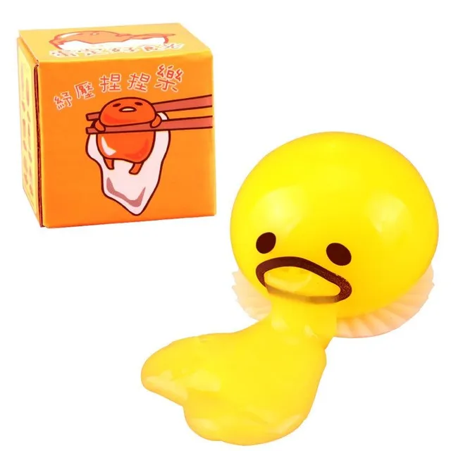 Anti-stress ball with slime in egg yolk motif