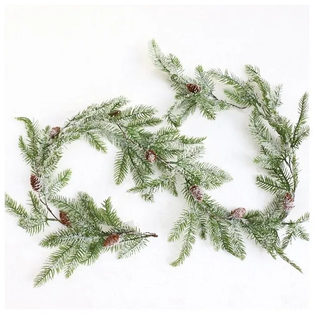 Christmas garland with artificial needle