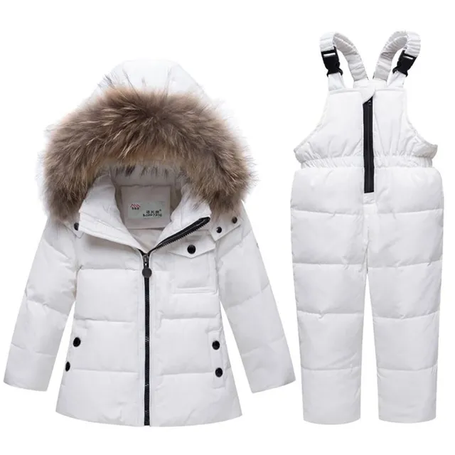 Girls winter clothing set - warmers and winter jacket