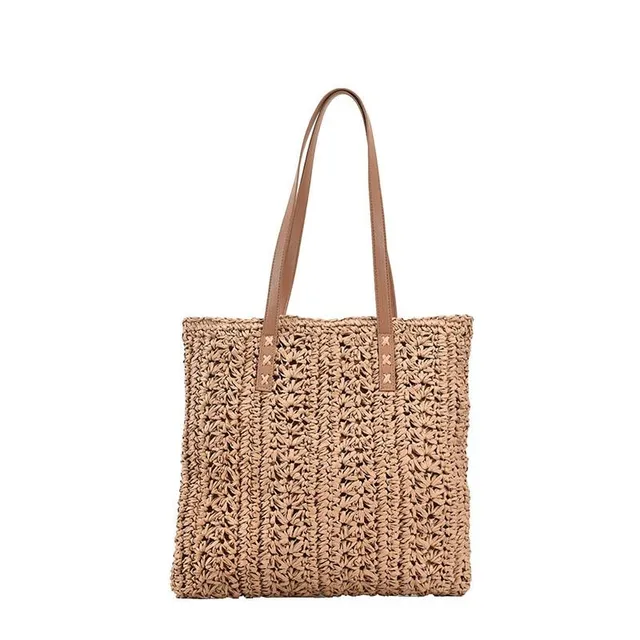 Women's stylish modern classic beach bag over shoulder made of pleasant material