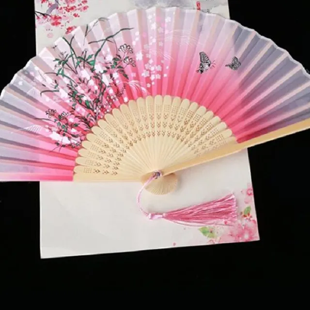 Japanese fan with floral motif