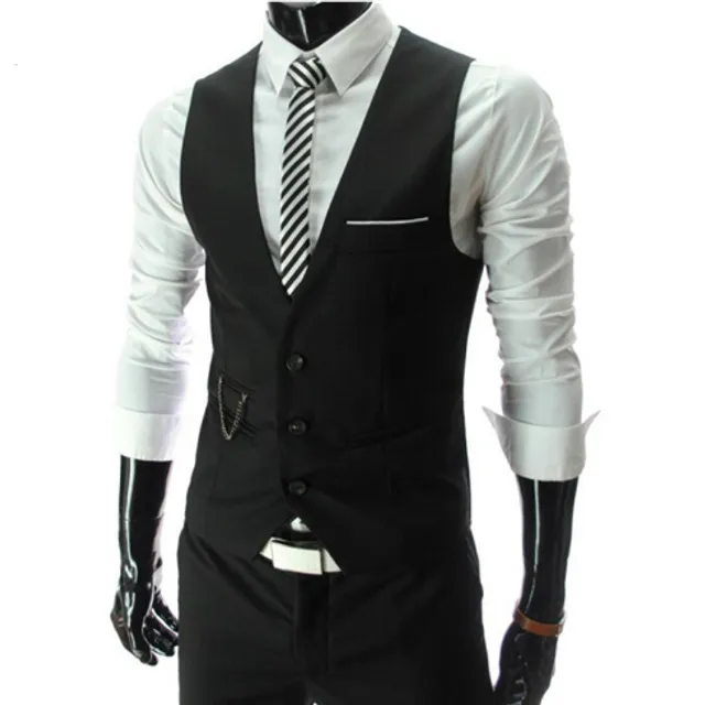 Luxury men's formal vest - Black