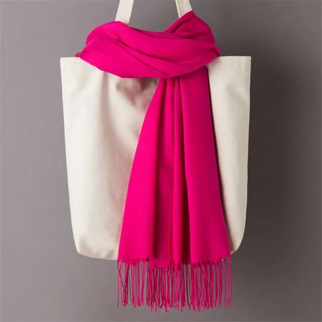 Women's monochrome cashmere scarf