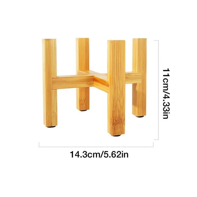 Originální bambusový dřevěný stojan na rostliny